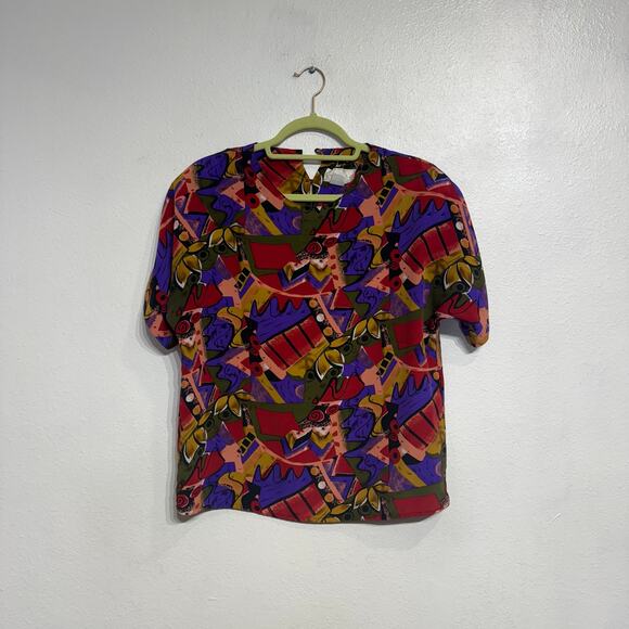 Che Studio Purple Vintage Blouse Sz M - Picture 2 of 11